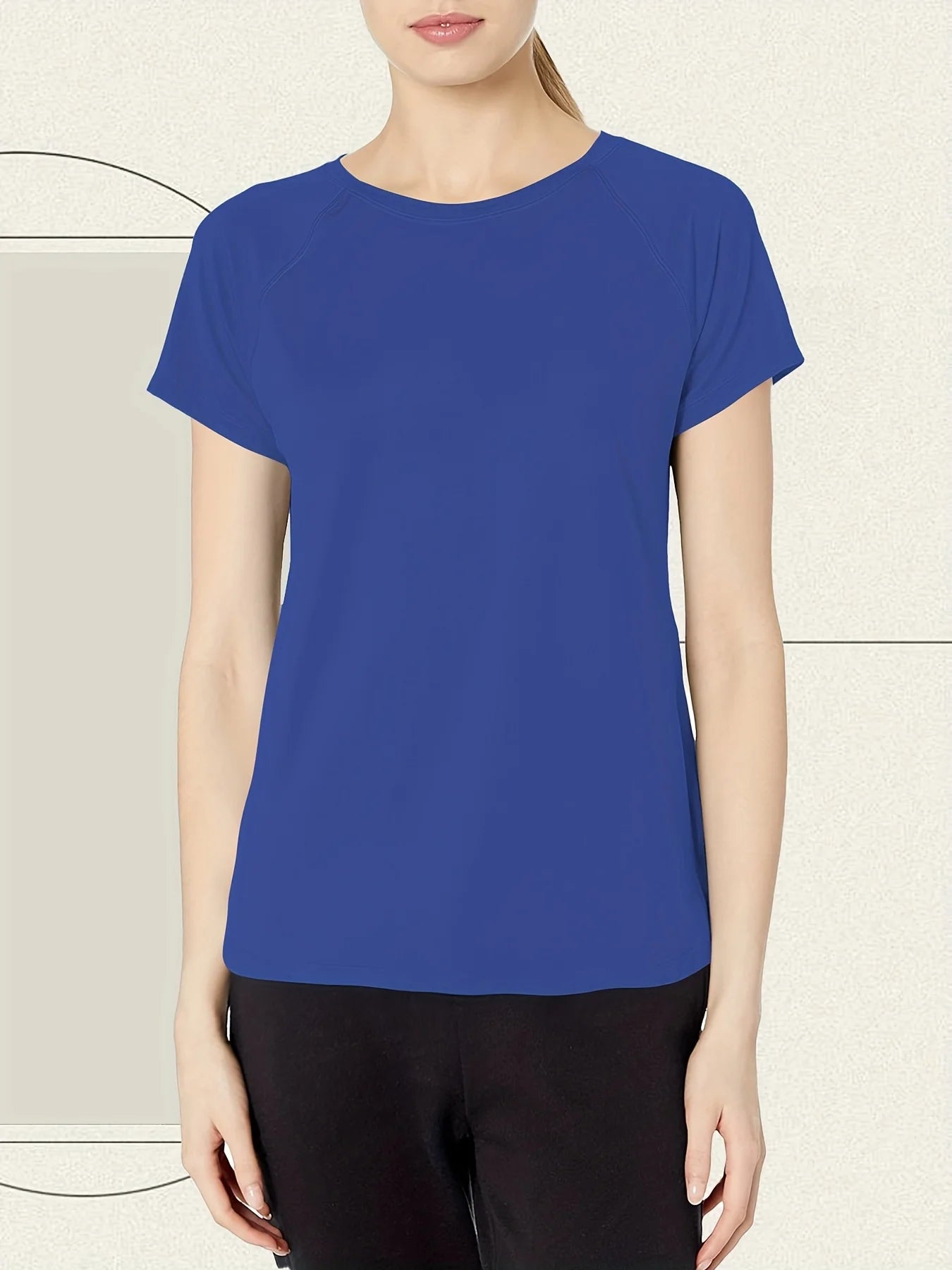 Women’s Quick Dry Short Sleeve Resilience Gym Sports Moisture Wicking Round Neck T-Shirt Training Exercise Gym Sport Shirt Quick Pick Grocers